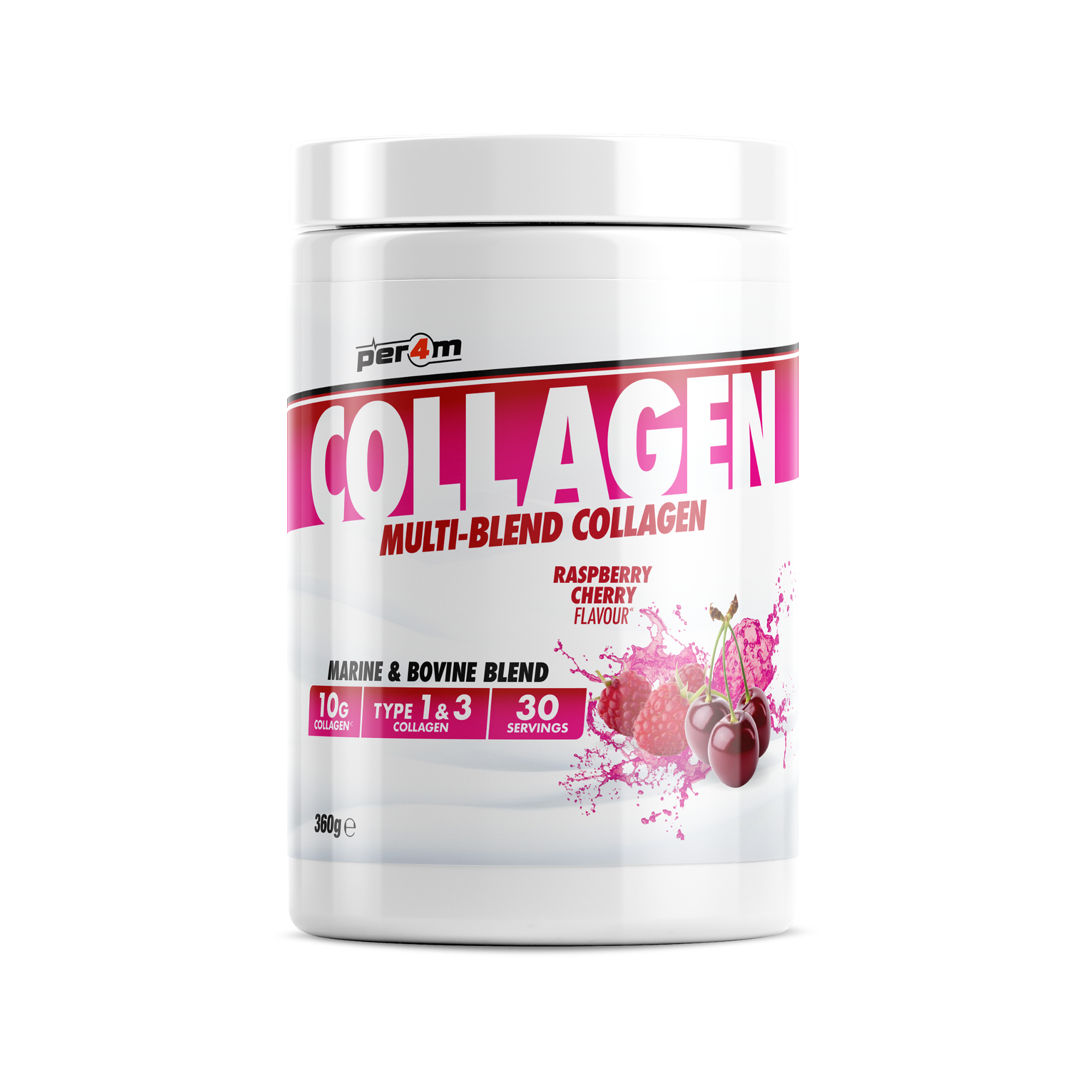 Per4m Multi-Blend Collagen 360g Raspberry Cherry