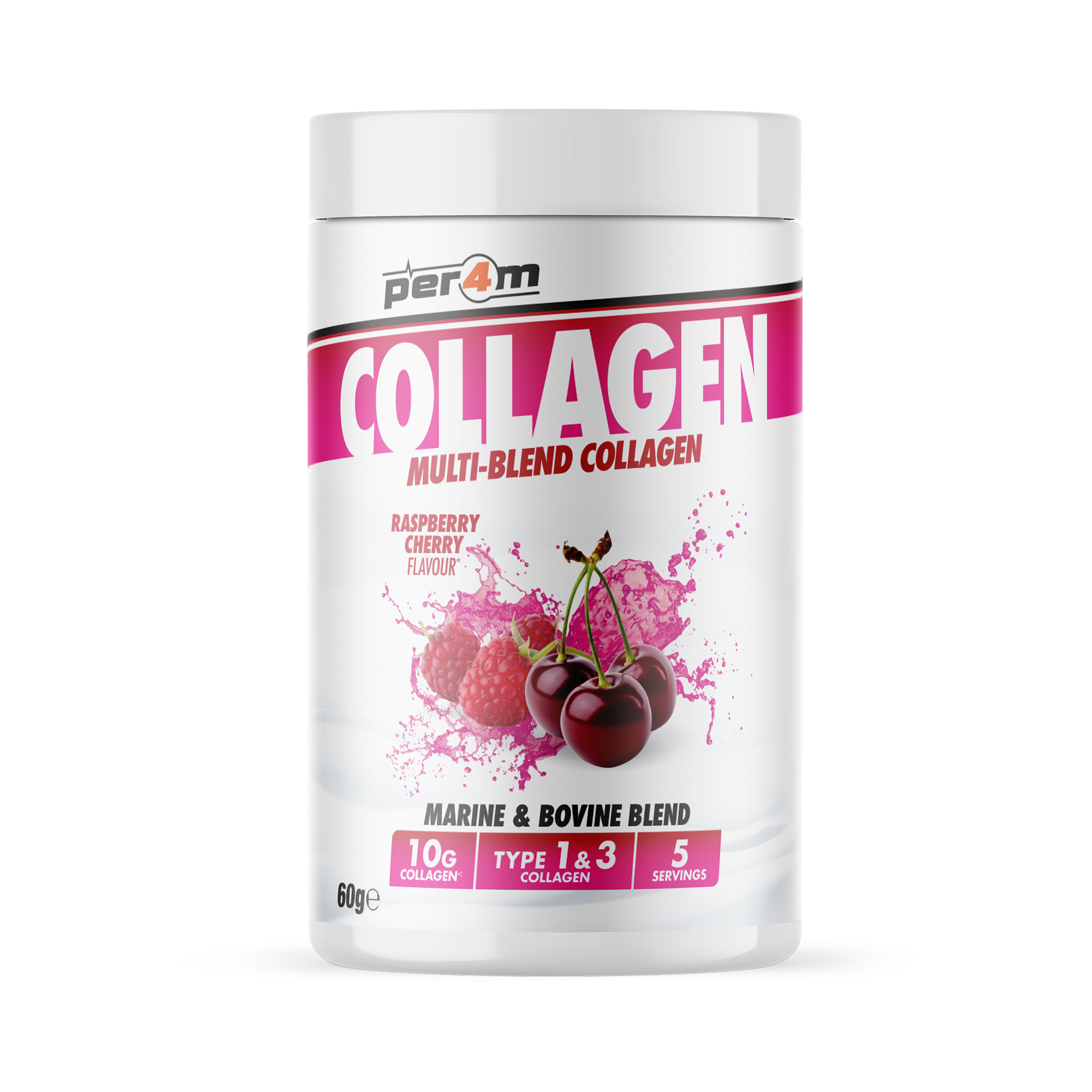 Per4m Multi-Blend Collagen 60g Raspberry Cherry