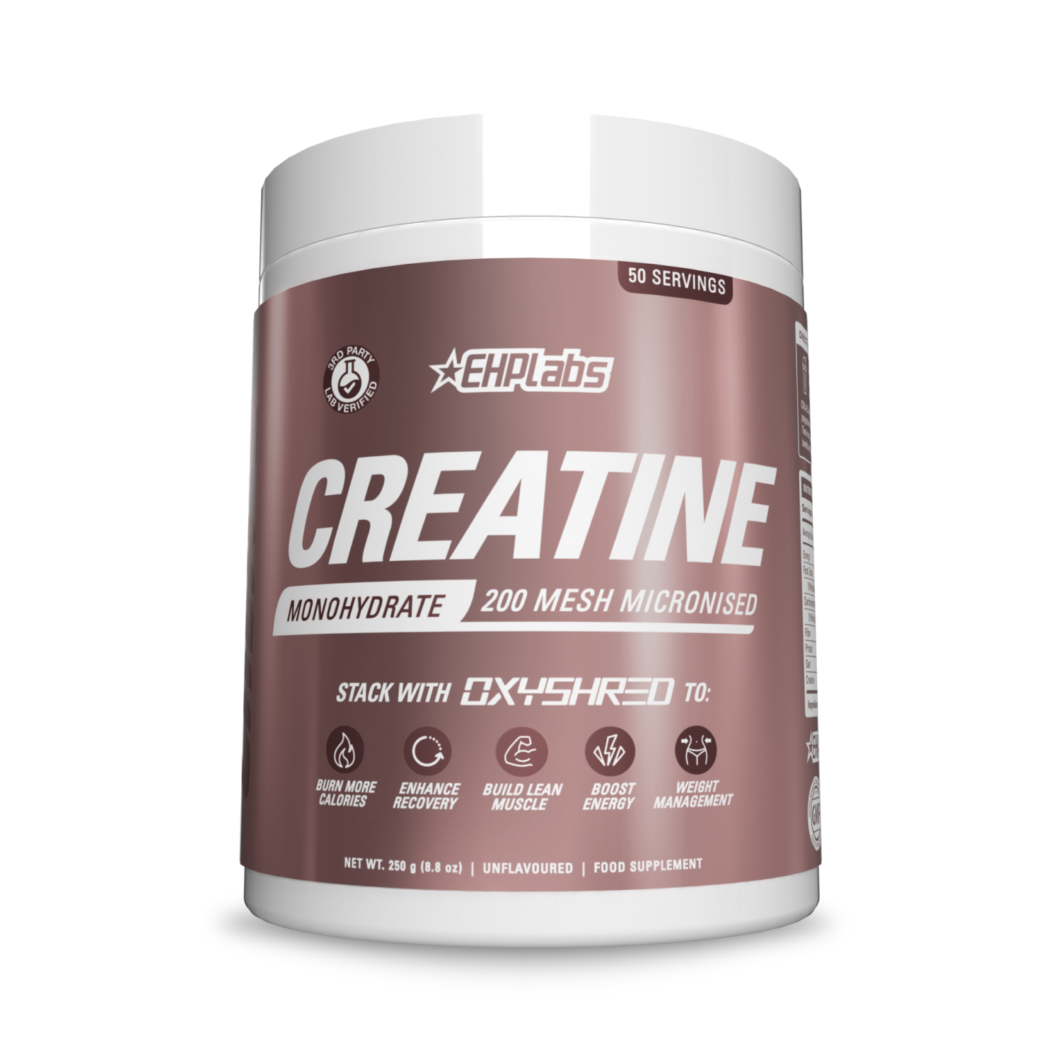 EHP Labs Crea-8 Creatine Monohydrate 250g 50 Servings Unflavoured