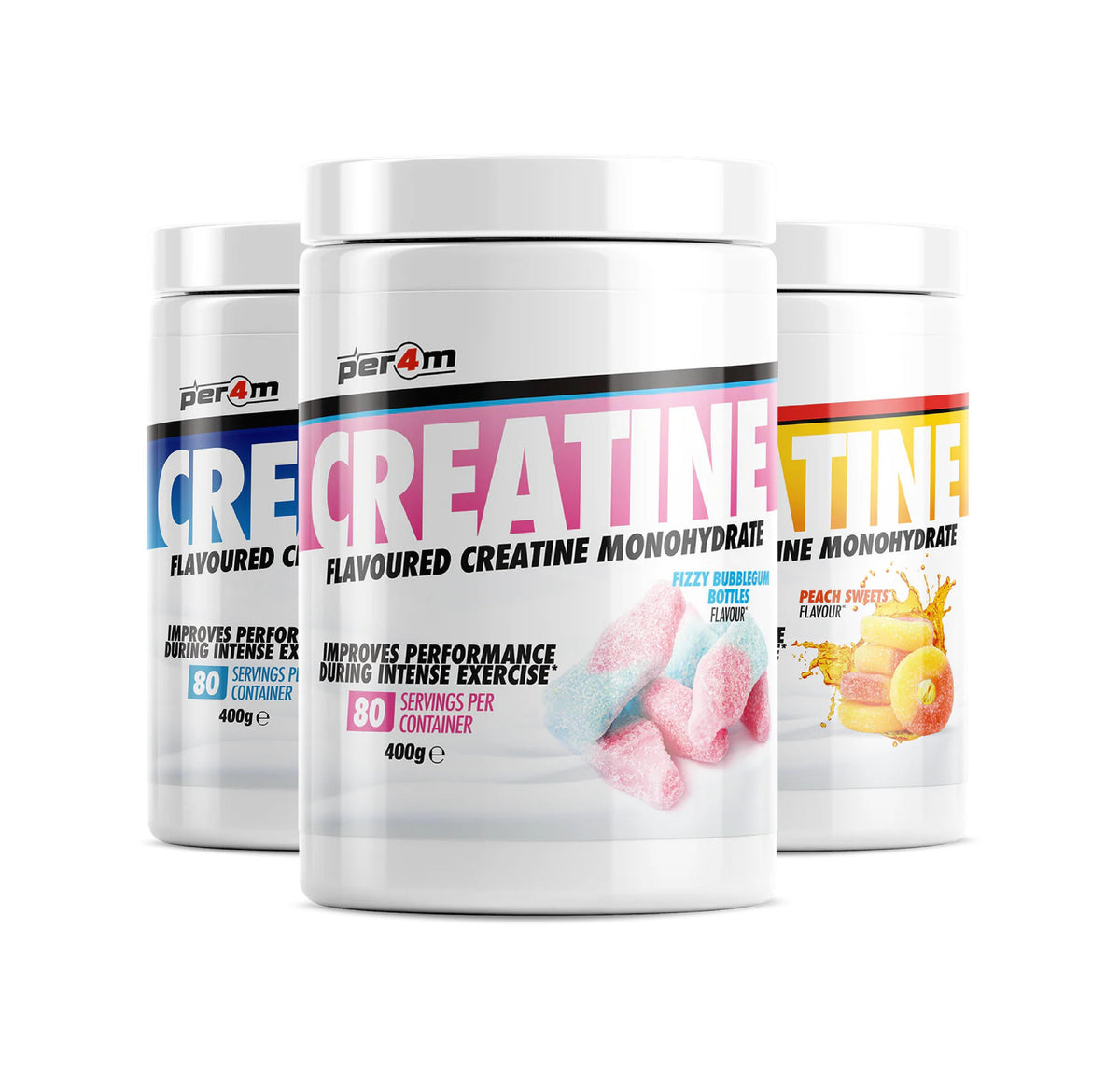 Per4m flavoured creatine monohydrate powder tub