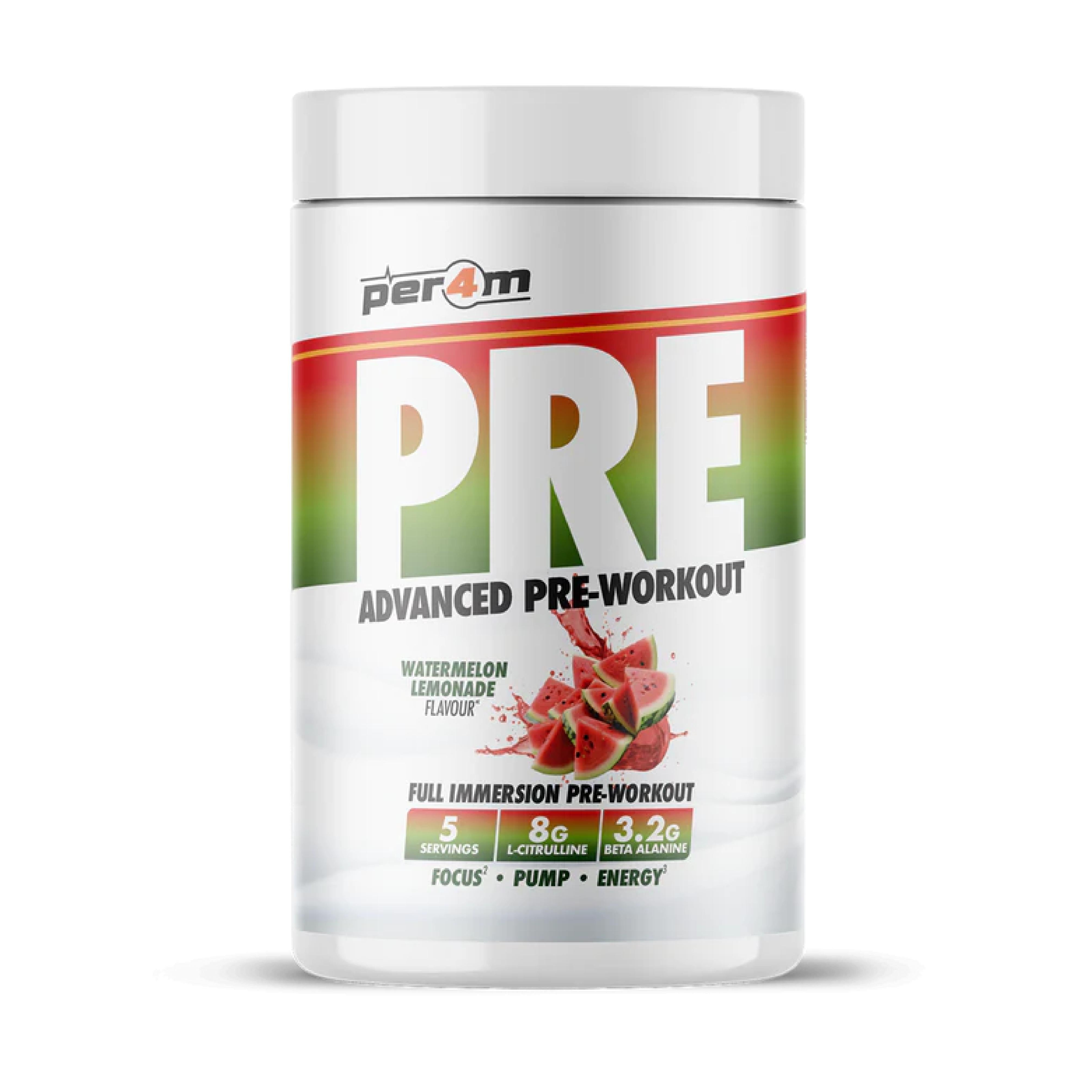 Per4m 'PRE' Advanced Pre Workout Powder Formula (95g) - 5 Servings - Trial Size