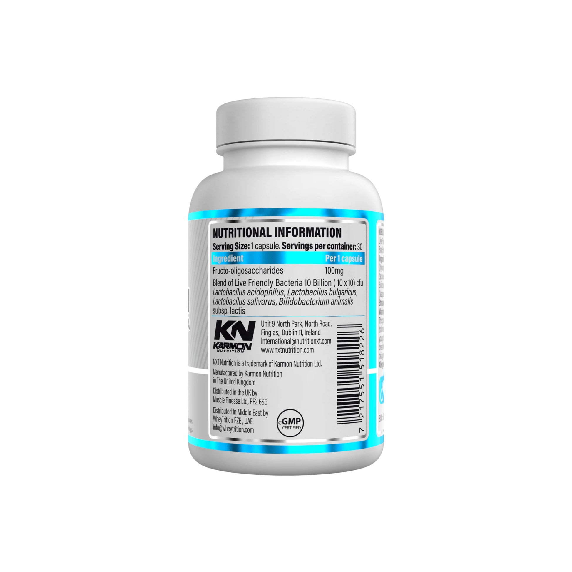 NXT Nutrition 10 Billion Bacteria - 30 capsules