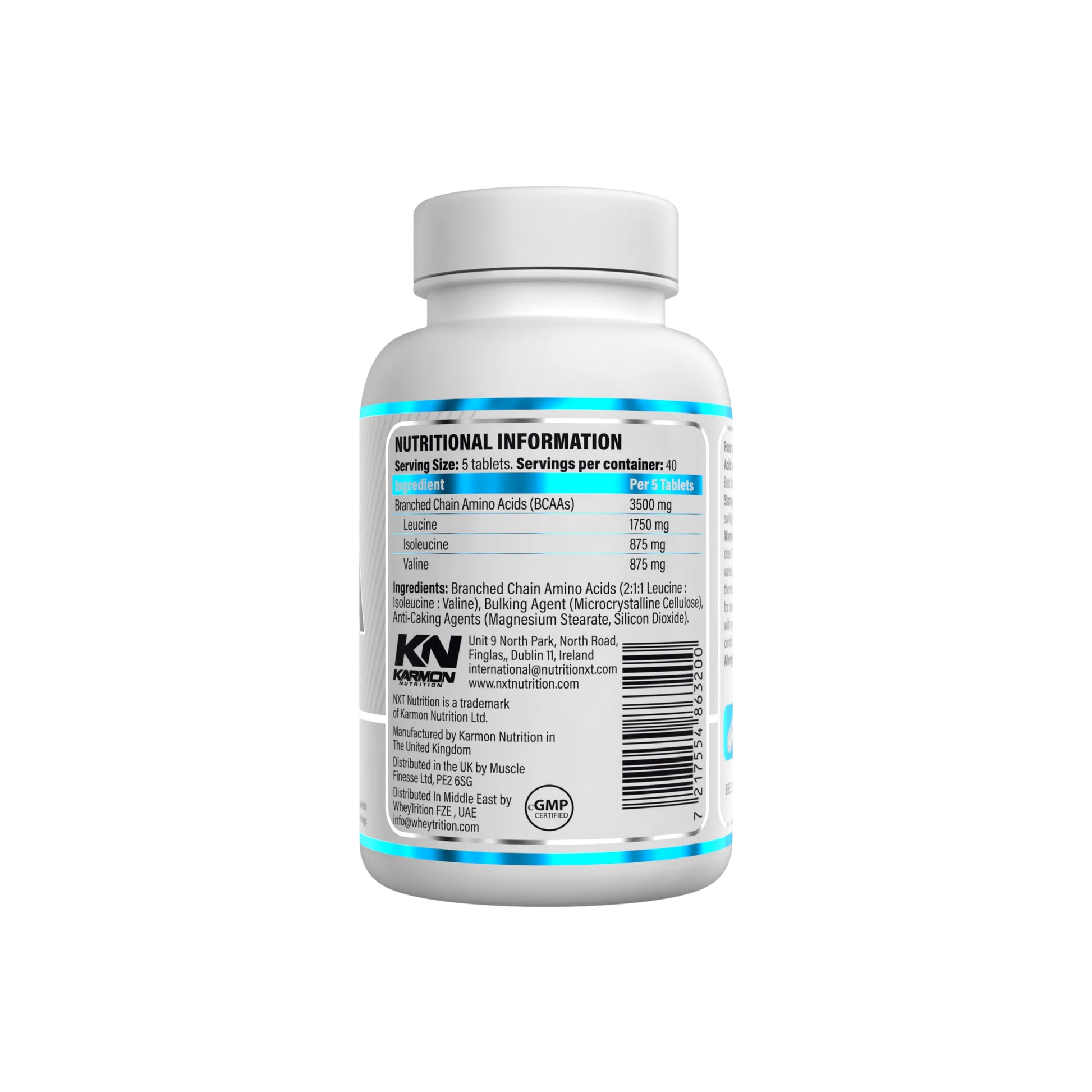 NXT Nutrition BCAAs - 200 tablets