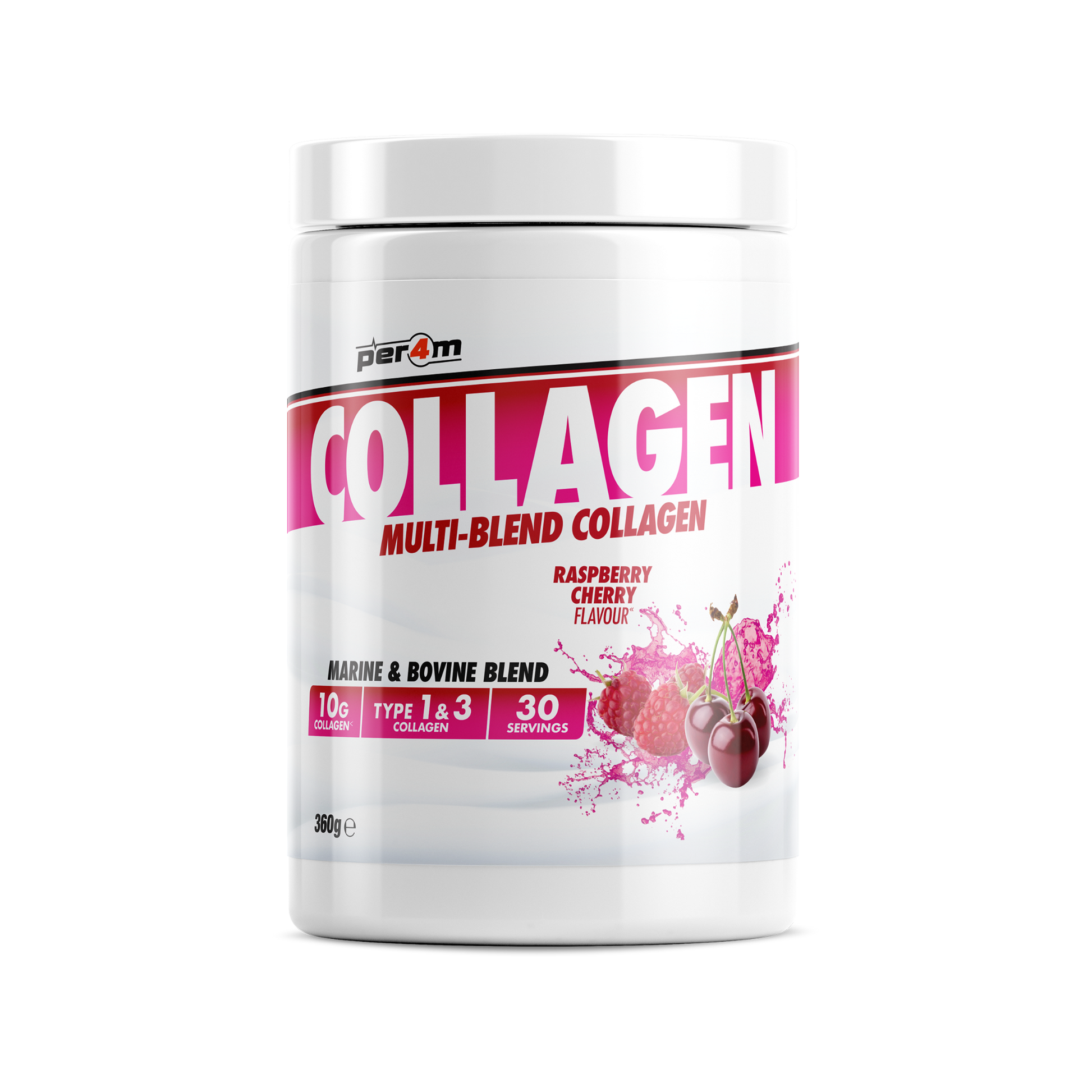 Per4m Multi-Blend Collagen 360g Raspberry Cherry
