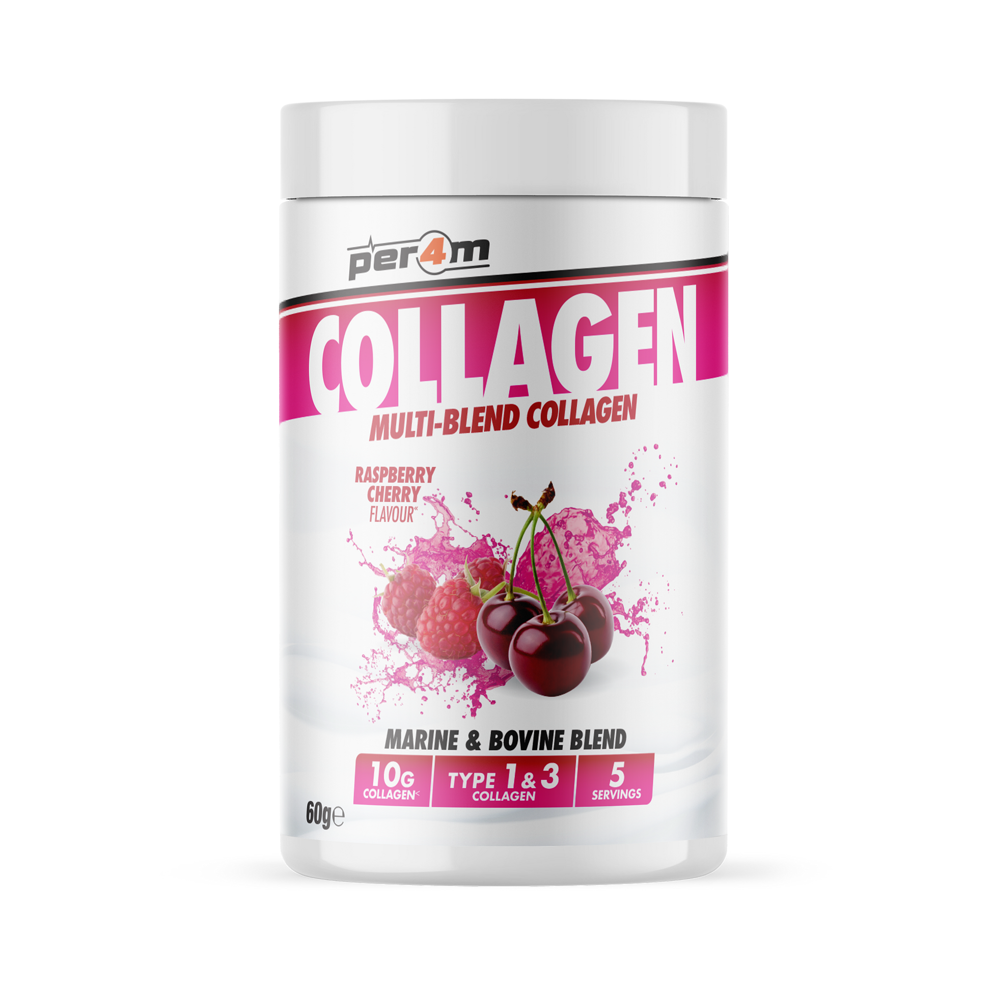 Per4m Multi-Blend Collagen 60g Raspberry Cherry
