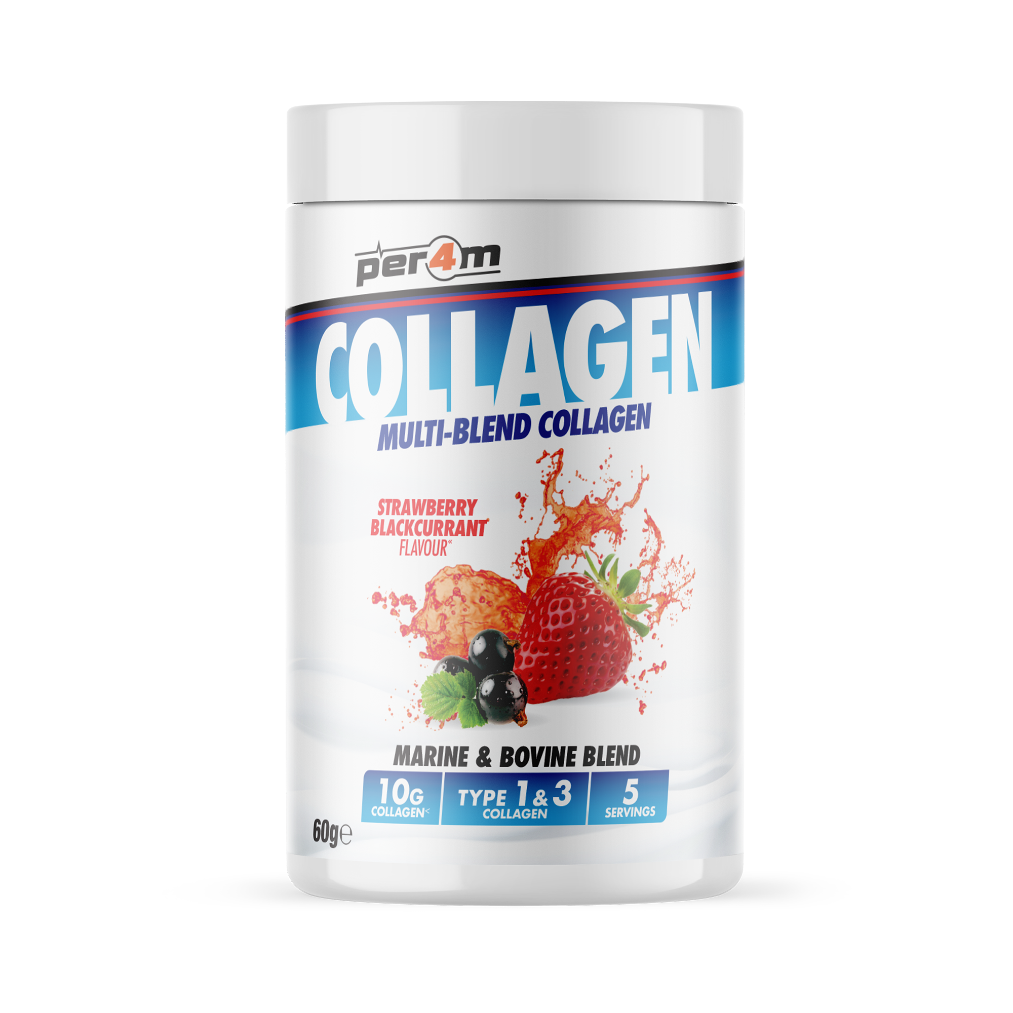 Per4m Multi-Blend Collagen 60g Strawberry Blackcurrant