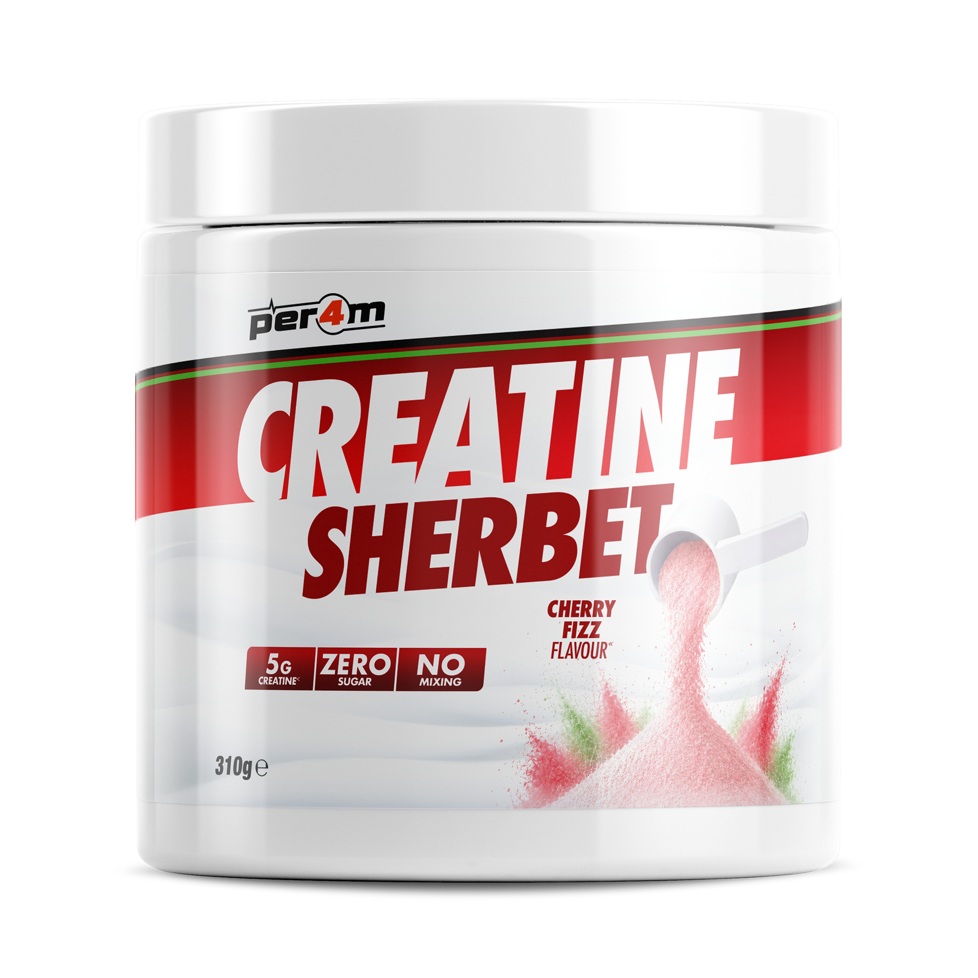 Per4m Creatine Sherbet 310g Cherry Fizz