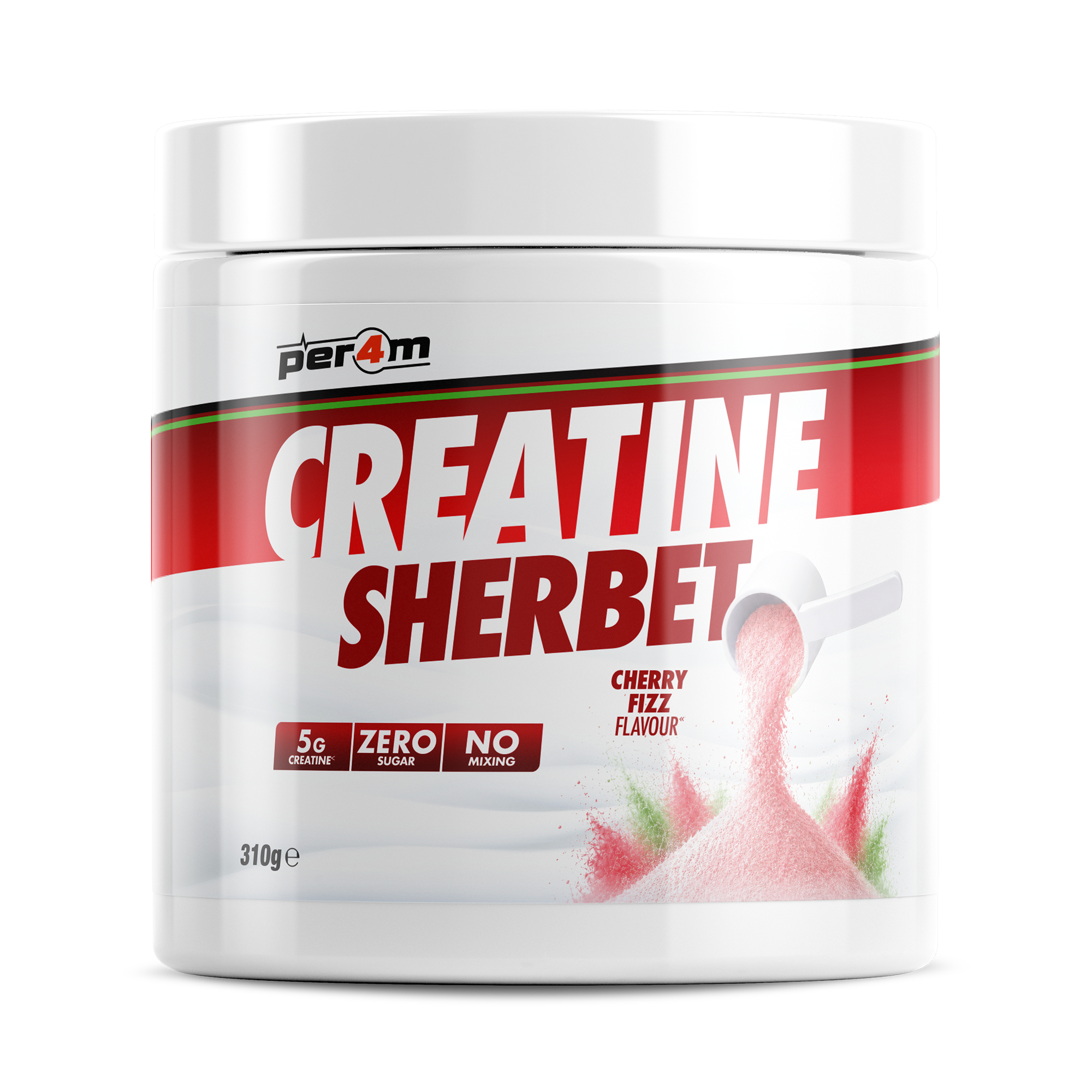 Per4m Creatine Sherbet 310g Cherry Fizz