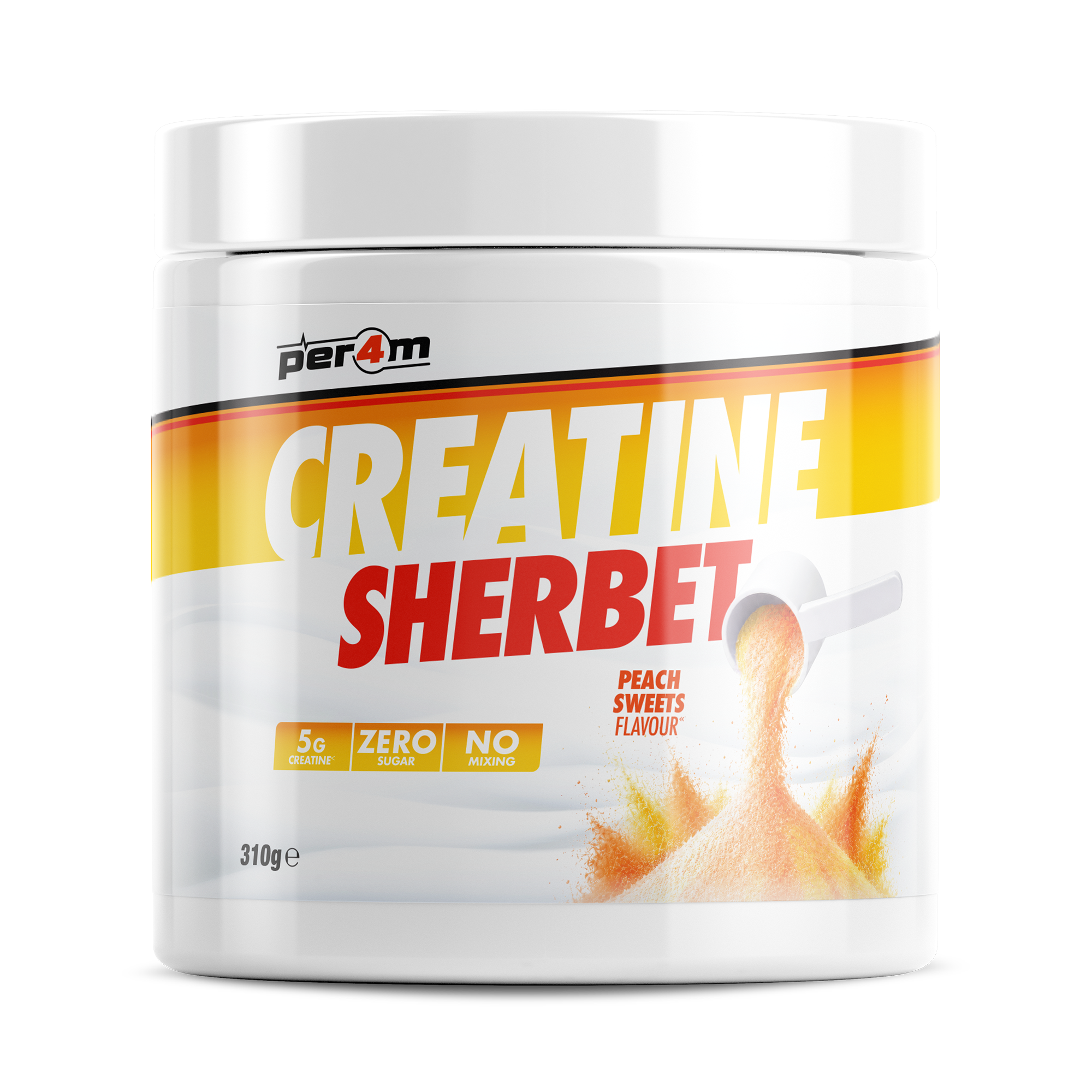 Per4m Creatine Sherbet 310g Peach Sweets