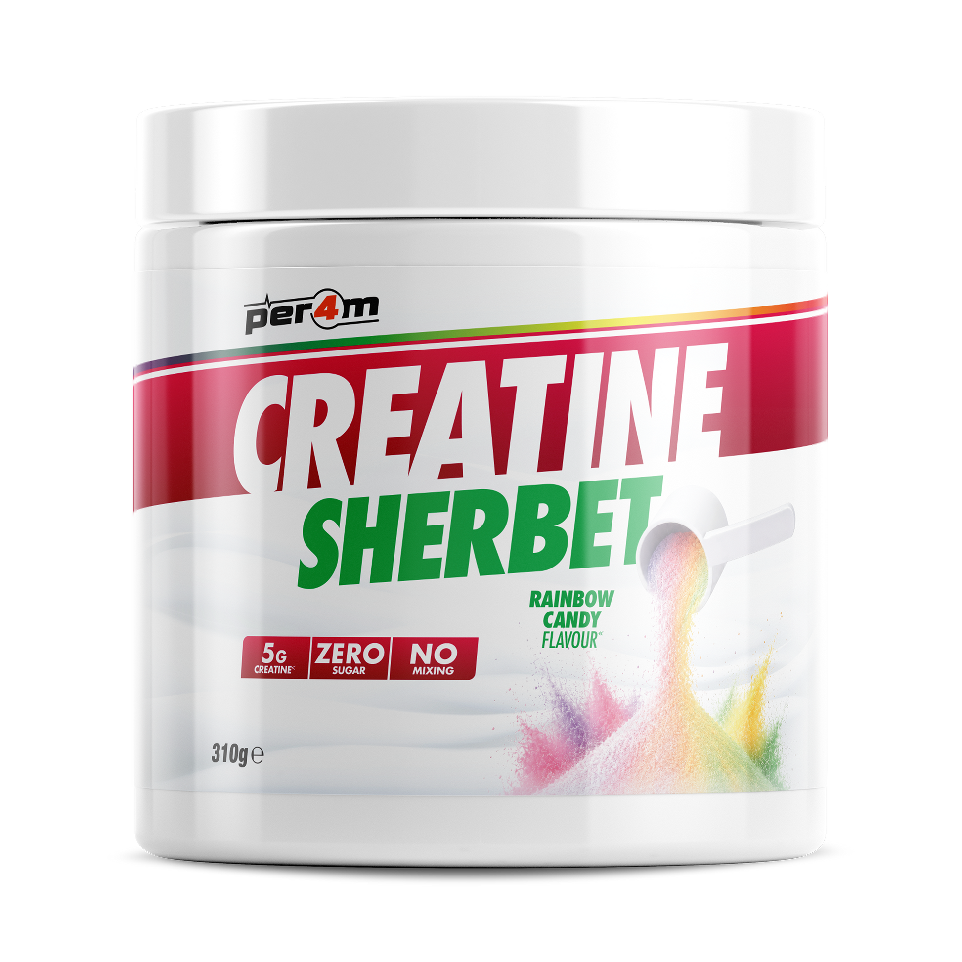 Per4m Creatine Sherbet 310g Rainbow Candy