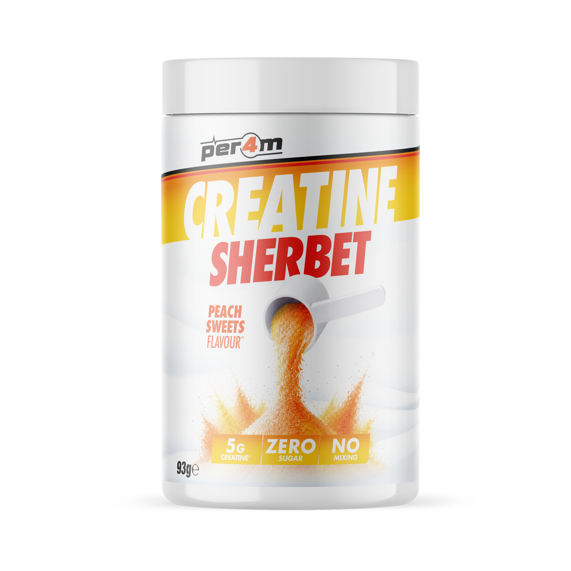 Per4m Creatine Sherbet 93g Peach Sweets