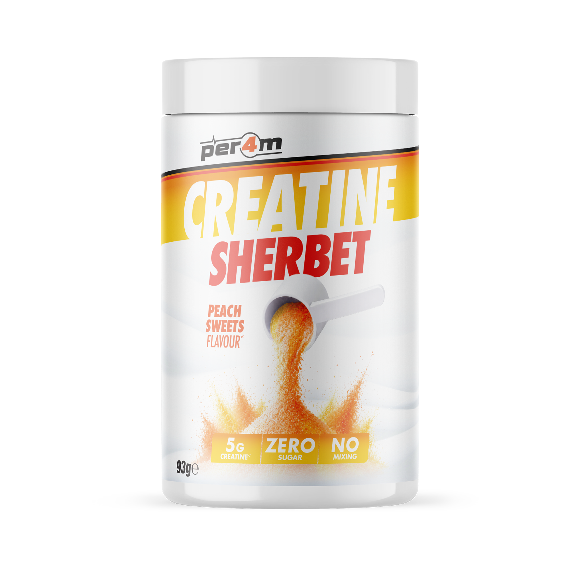 Per4m Creatine Sherbet 93g Peach Sweets