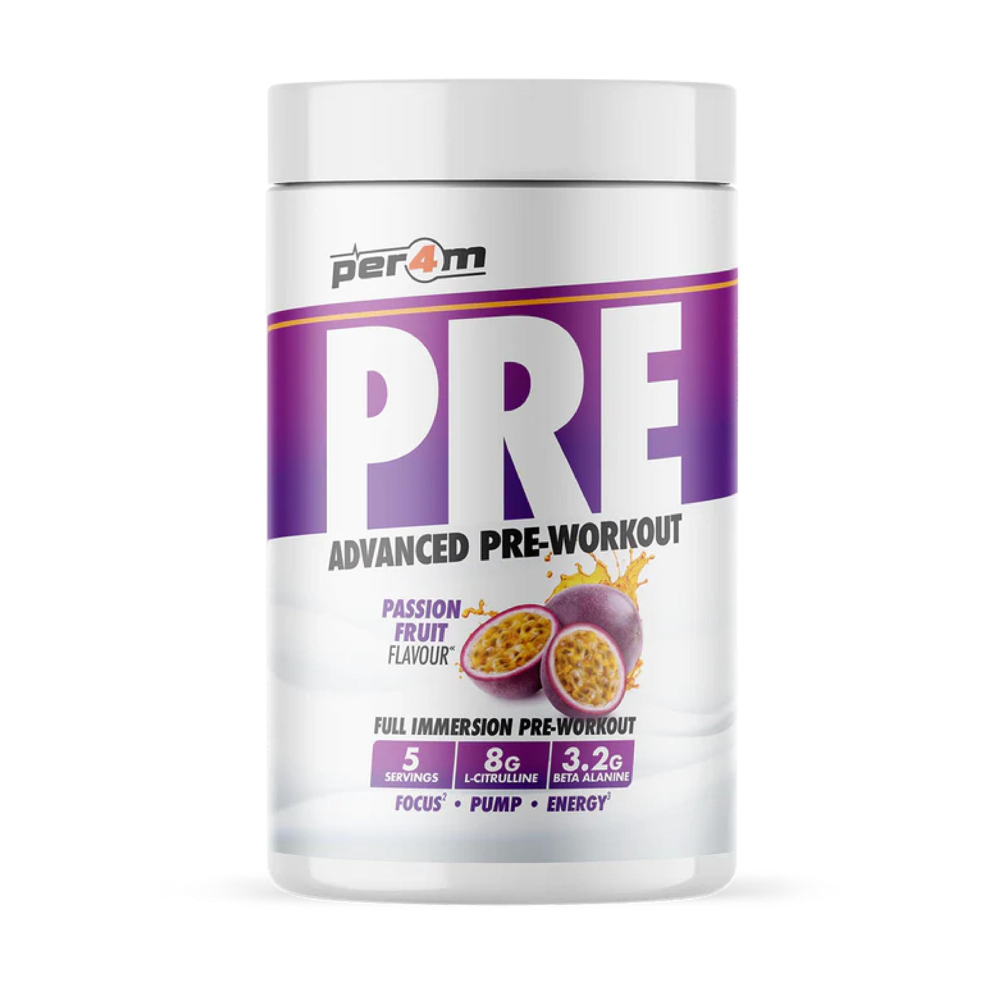 Per4m 'PRE' Advanced Pre Workout Powder Formula (95g) - 5 Servings - Trial Size