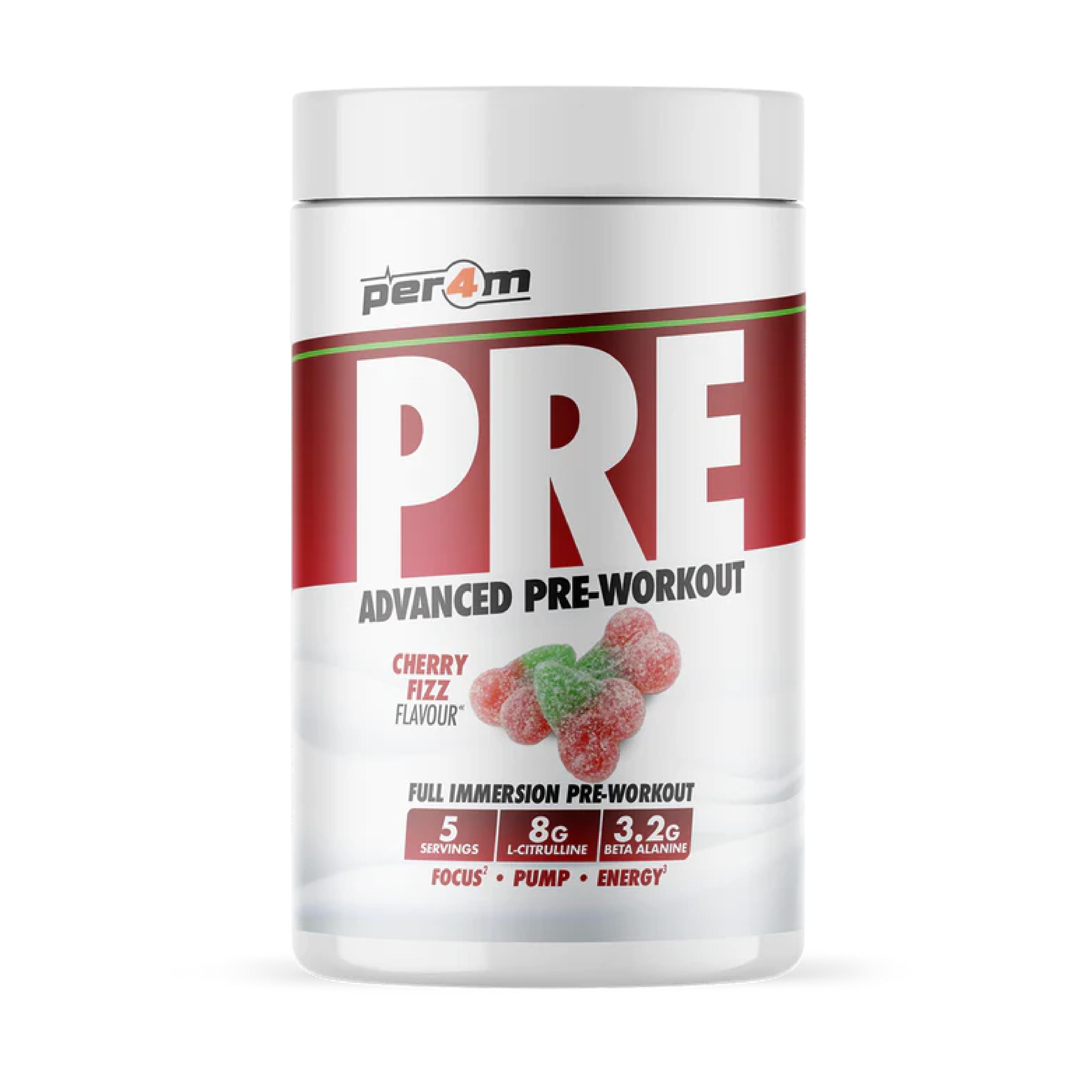 Per4m 'PRE' Advanced Pre Workout Powder Formula (95g) - 5 Servings - Trial Size