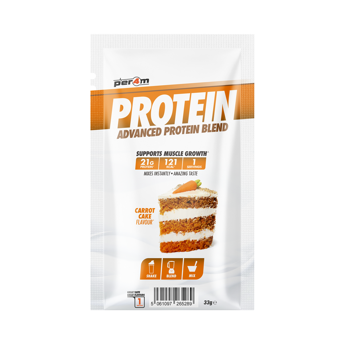 Per4m Advanced Protein Blend Sample Sachet Carrot Cake