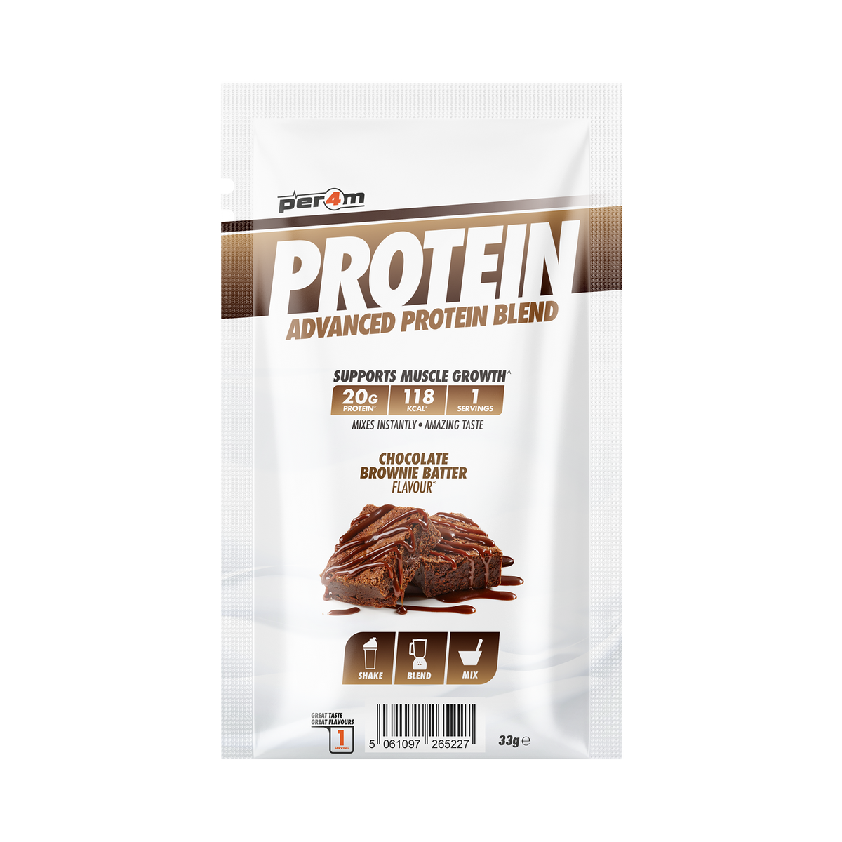 Per4m Advanced Protein Blend Sample Sachet Chocolate Brownie Batter