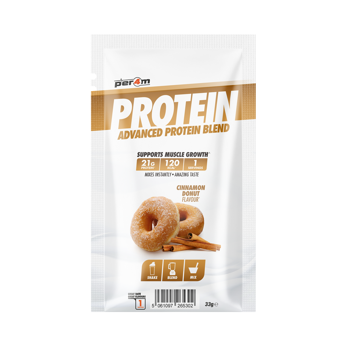 Per4m Advanced Protein Blend Sample Sachet Cinnamon Donut