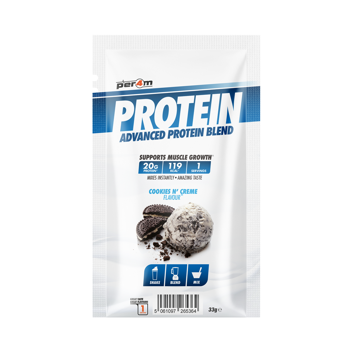 Per4m Advanced Protein Blend Sample Sachet Cookies N Creme