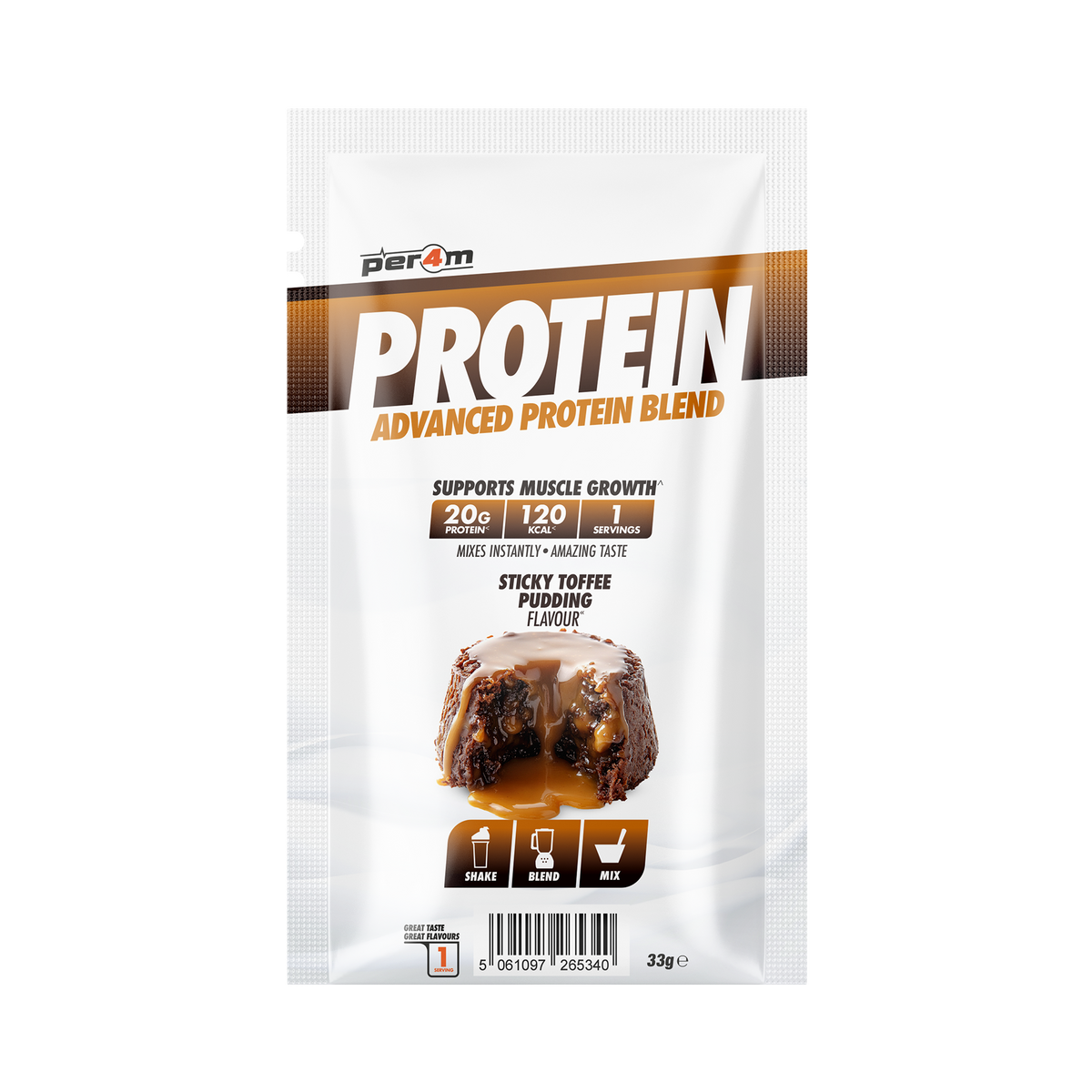 Per4m Advanced Protein Blend Sample Sachet Sticky Toffee Pudding