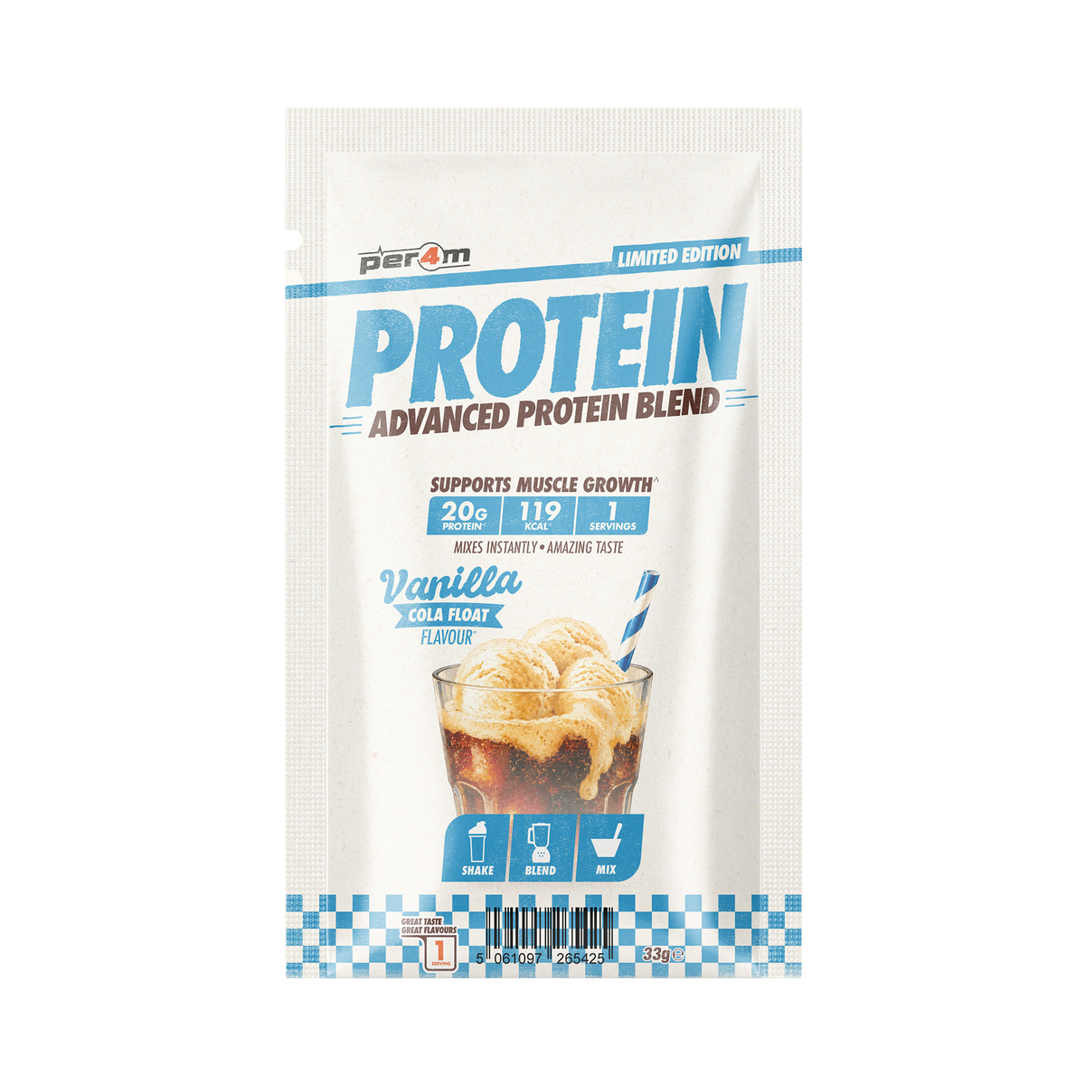Per4m Advanced Protein Blend Sample Sachet Vanilla Cola Float