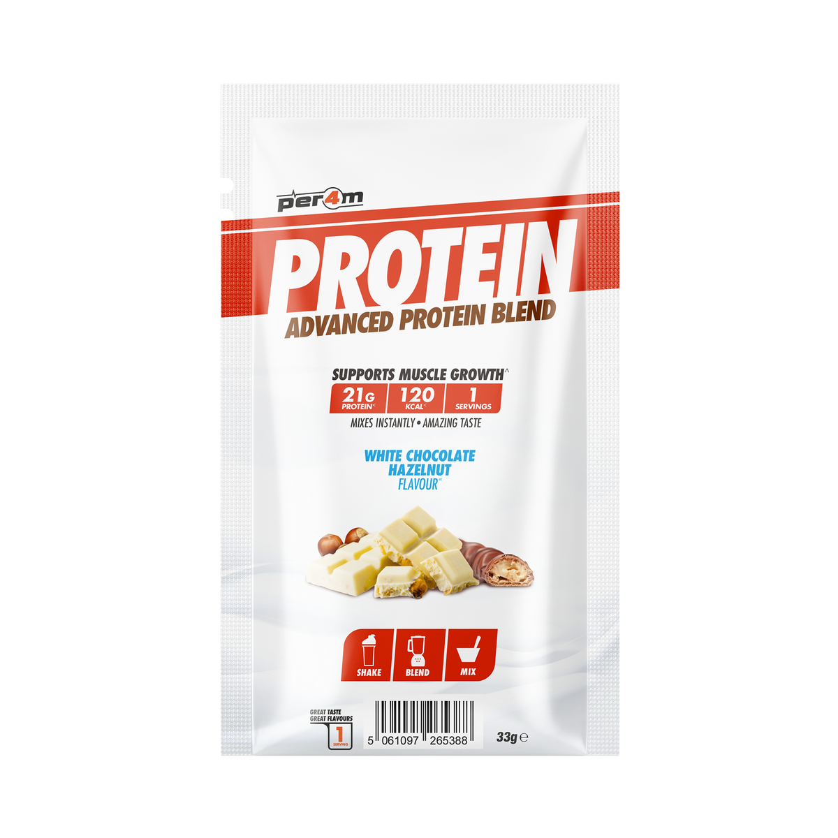 Per4m Advanced Protein Blend Sample Sachet White Chocolate Hazelnut
