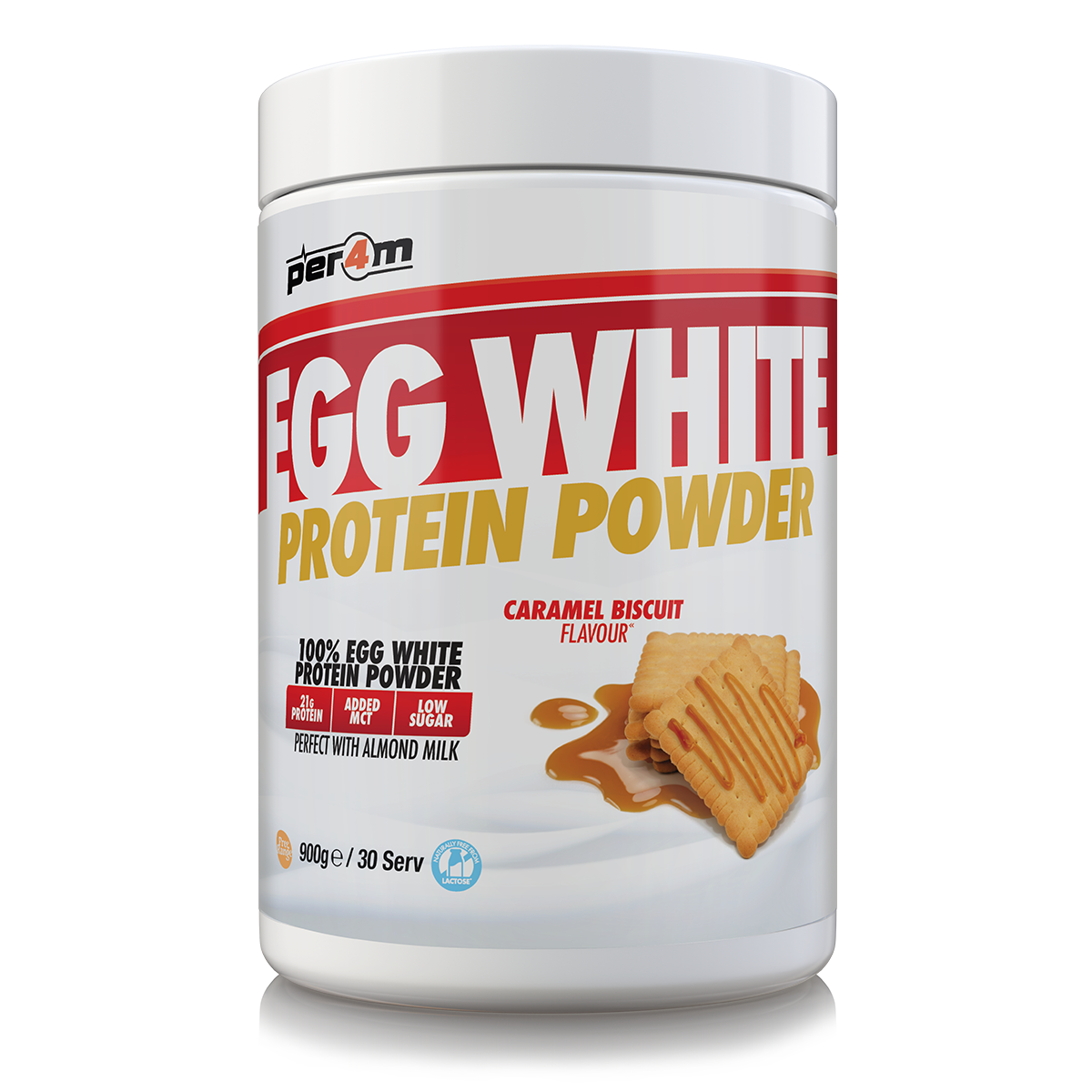 Per4m Egg White Protein 900g Caramel Biscuit