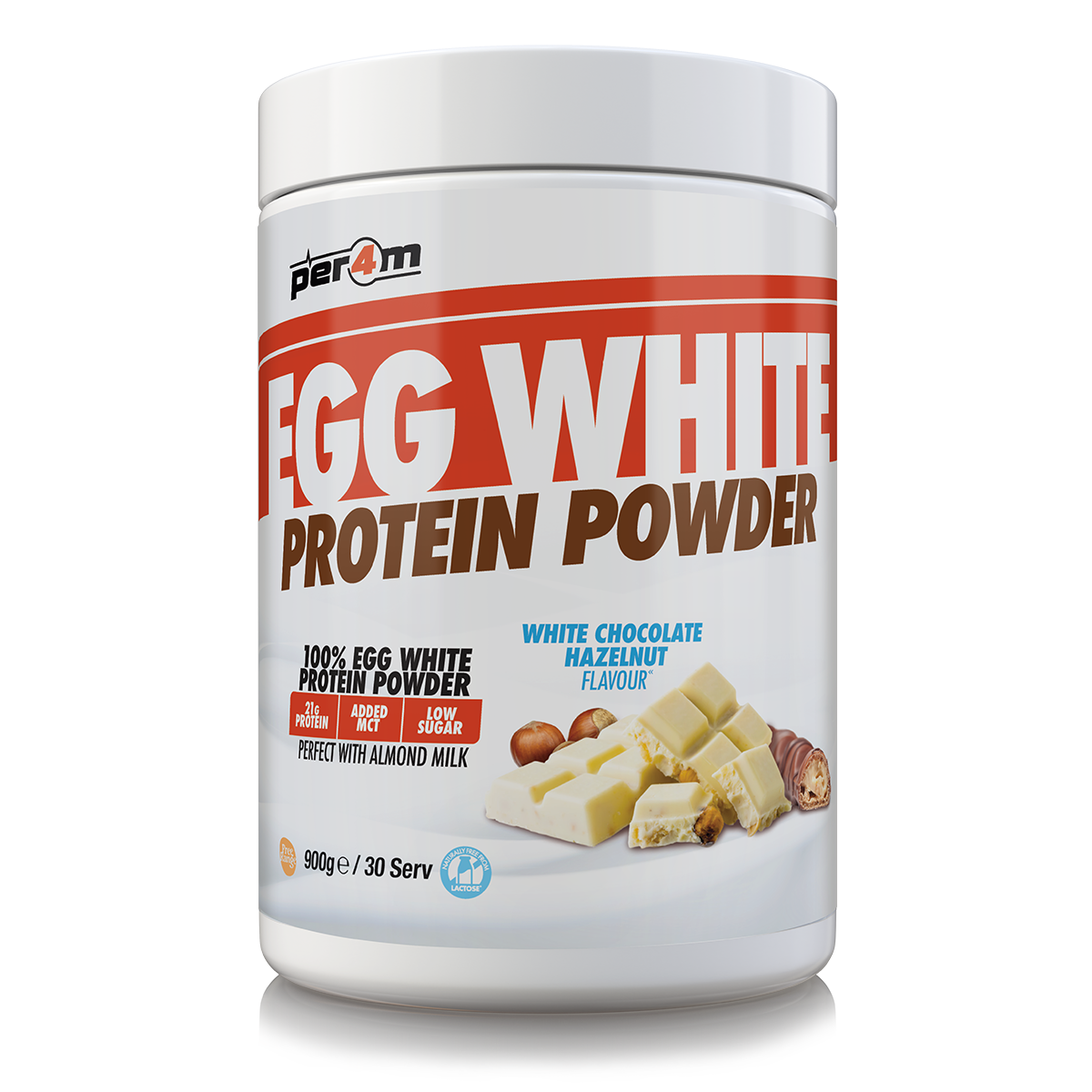 Per4m Egg White Protein 900g White Chocolate Hazelnut